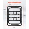 SucceBuy Rear Bike Basket Medium Bicycle Basket with Cargo Net Liner & Waterproof Cover for Adult Carrying Pets Fruit & Grocery