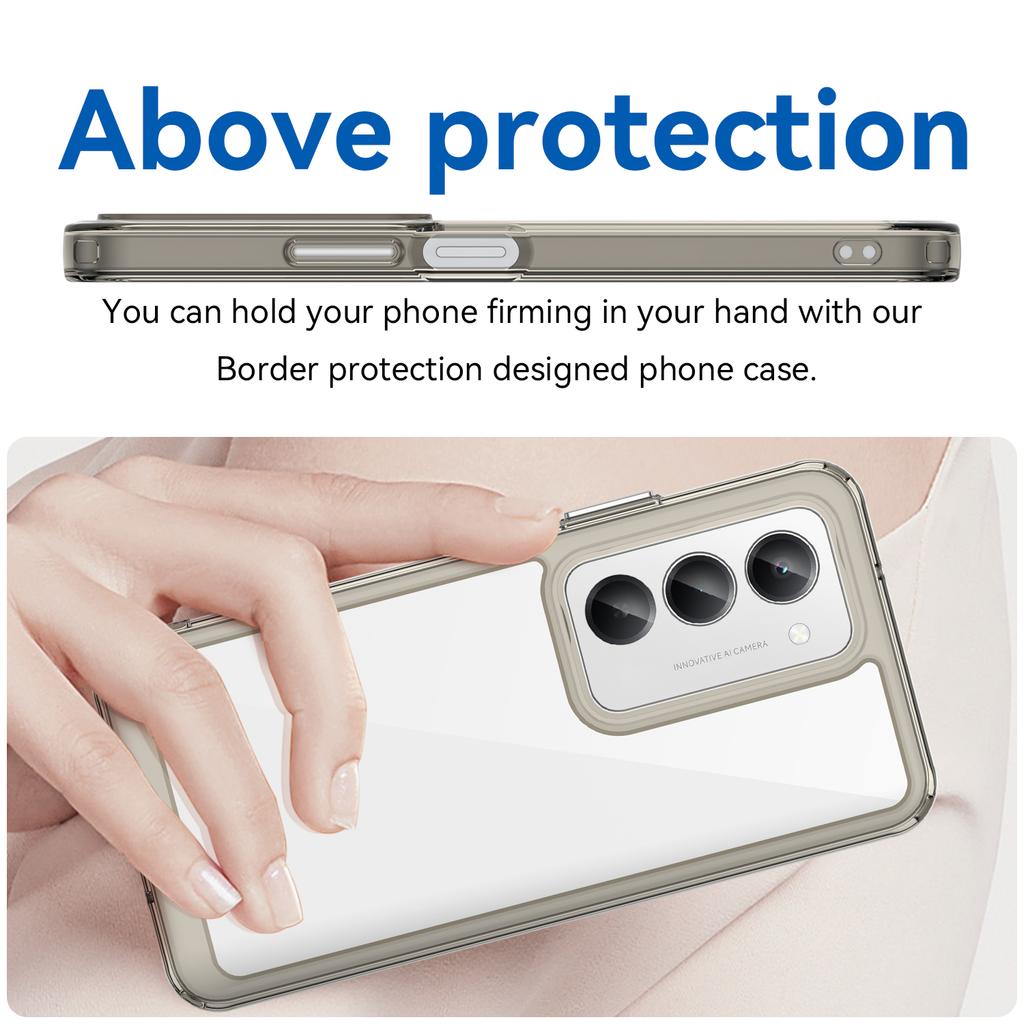 För Xiaomi Redmi 15 5G (Global) (169 mm) Telefonskal WANLONFENG XC-serien TPU Akrylskydd med Härdat Glas (Stort linshål)