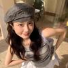Summer  New Washed Denim Beret Women'S Retro Old Pography All-Match Large Head Circumference Face Small Painter Hat