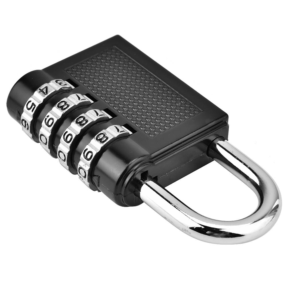 4-digit Combination Password Padlock Gym Drawer Padlock(Black)
