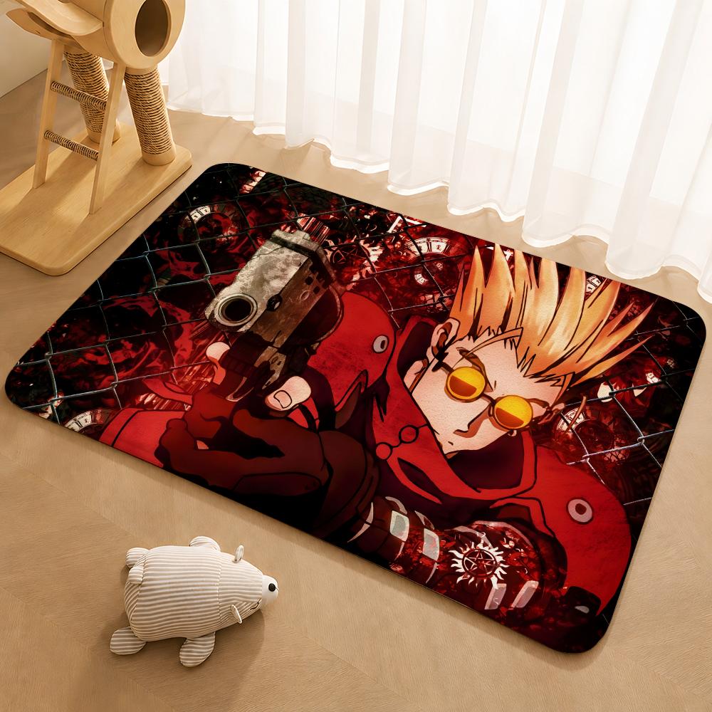Anime TRIGUN STAMPEDE Floor Mat Floor Mat Soft Flannel Non-Slip Door Rug for Living Room