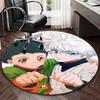 1pc Anime Cartoon Design Round Carpet  Office Chair Mat, NonSlip Rug for Home Decor