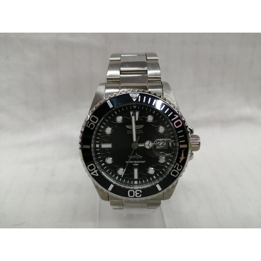Used INVICTA SLV/BLK/quartz watch with box