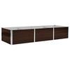 Garden Raised Bed Brown 240 x 80 x 45 cm Galvanized Steel