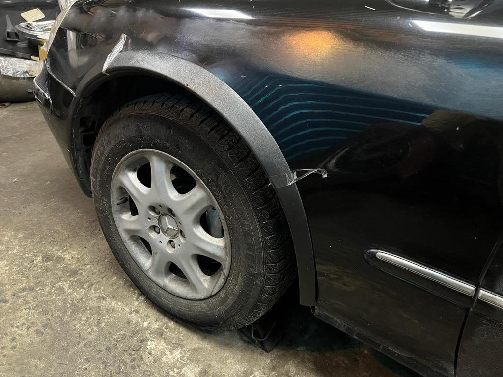 Накладки на арки (4 шт, черные, ABS-пластик) для Mercedes S-сlass W220