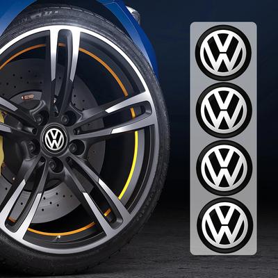 For VW 4pcs For Volkswagen 56mm 65mm Car Wheel Center Hub Caps Sticker Badge VW Jetta Golf Beetle CC EOS GTI MK2 MK4 MK5