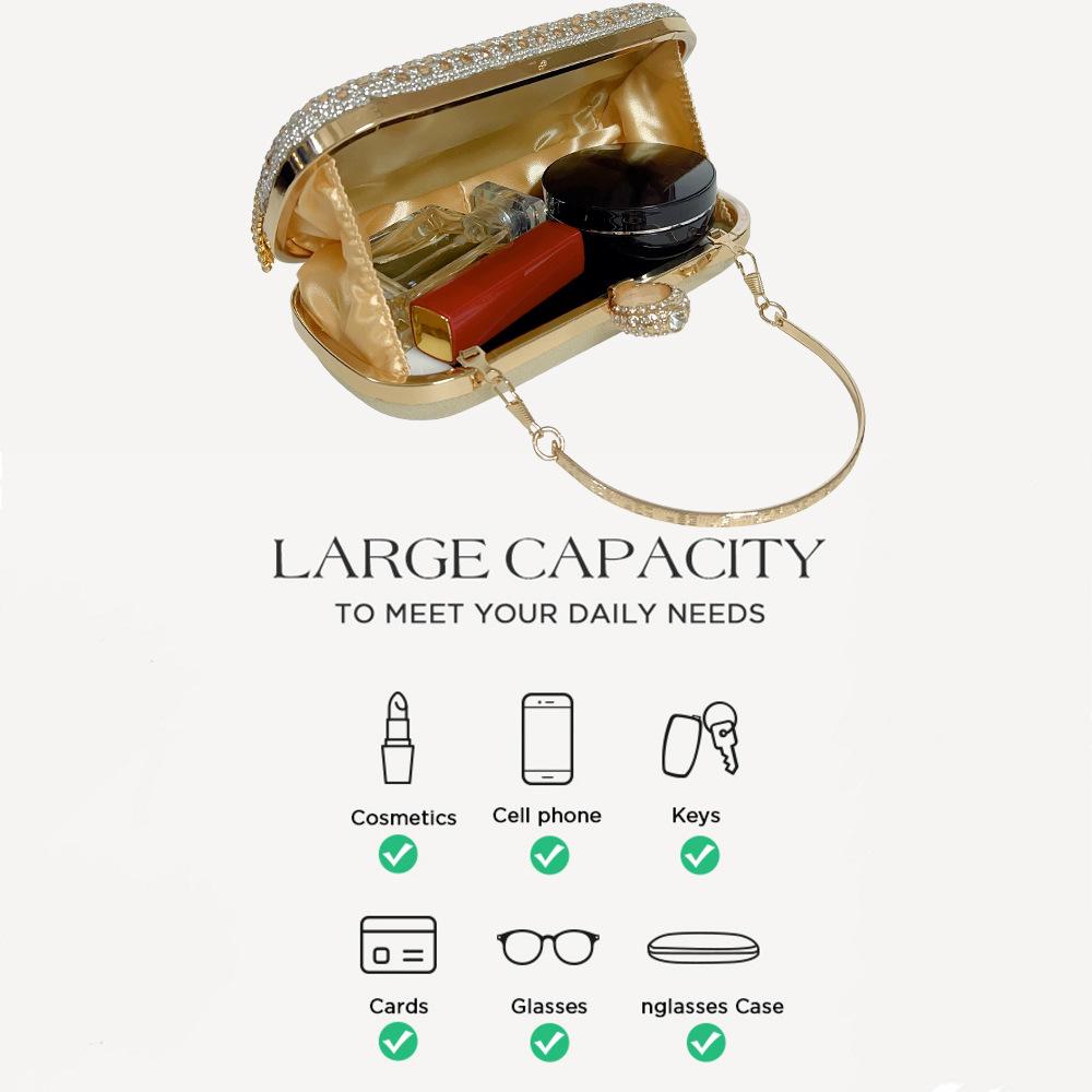 Elegant Rhinestone Tassel Clutch for Weddings & Parties