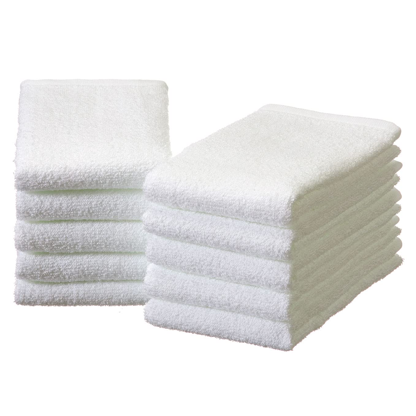 

Terry Labo Pure White Face Towels, 10-Piece Set, Made in Japan, Senshu Towels (Approx. 34 x 85cm), 10 White Towels