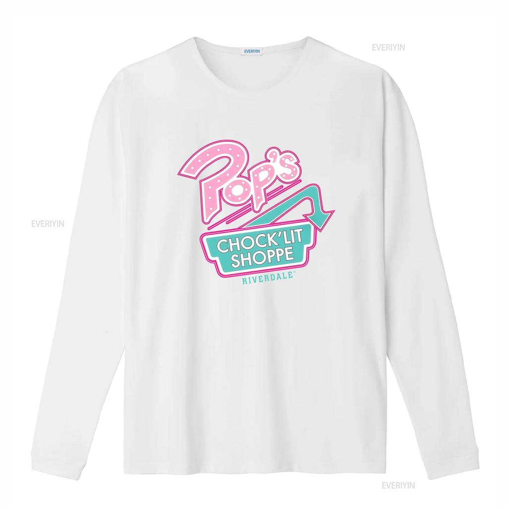 Riverdale Mens Pops ChockLit Shoppe Logo T Shirt Vintage Washed Stretched Versatile Top For Everyday Wear Homme