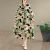 Plus Size Cotton Vintage Floral New In Dresses for Women Casual Loose Long Summer Dress