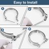 HARFINGTON V Band Clamp 1.5 Inch 304 Stainless Steel V-Band Bolt Clamp for Exhaust Systems Downpipe Exchange Car Accessories, Silver