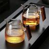 350ML Heat Resistant Vertical Striped Glass Fair Cup Tea Pitcher Chahai Tea Cup Kung Fu Tea Set Coffee Server Pour Pitcher