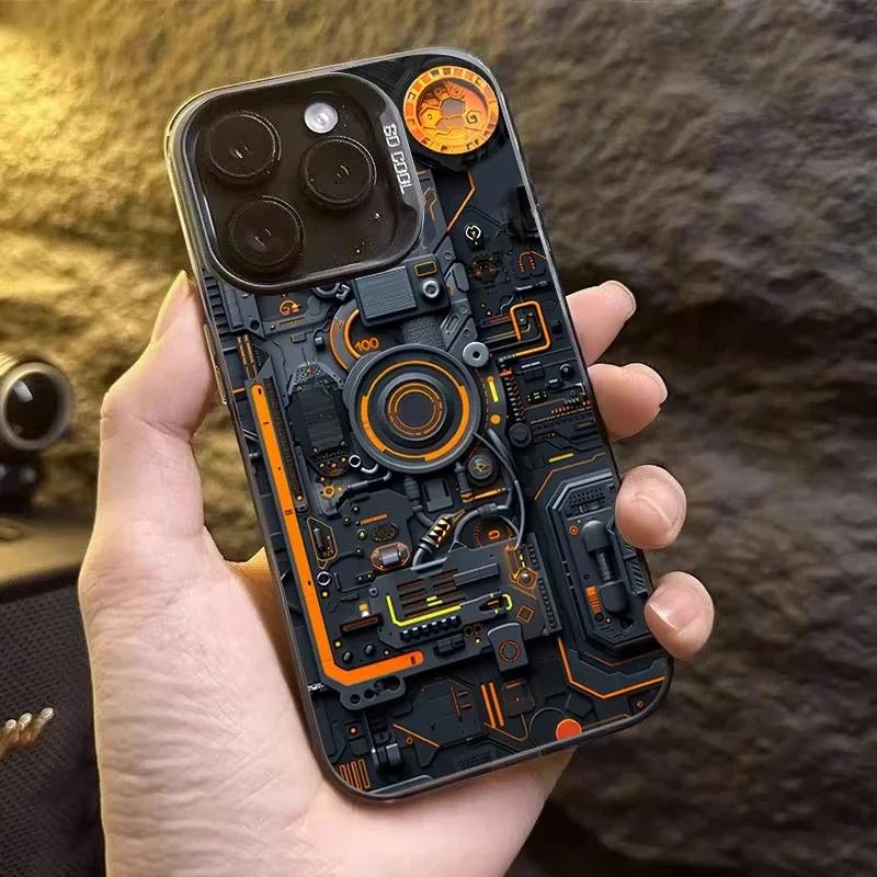 Creative Circuit Board Electroplate Phone Case for Samsung S25 S23 S22 S24 FE Plus Ultra 5G A35 A55 A15 A25 A16 Shockproof Cover
