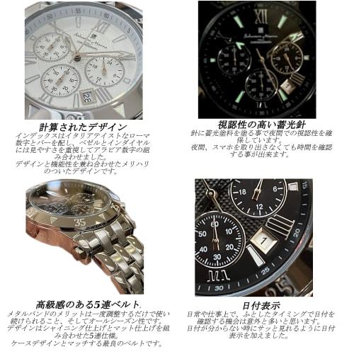 Salvatore Marra Salvatore Marra Watch Men's Analog Men's Chronograph Waterproof Black SS-BKBK