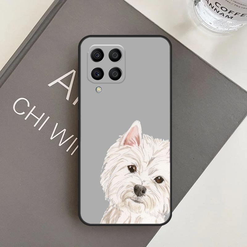 Cartoon Westie Dog Case For Samsung Galaxy M11 M21 M31 M20 M23 M54 M14 M34 M13 M52 M32 M12 M16 M36 M56 M15 M55