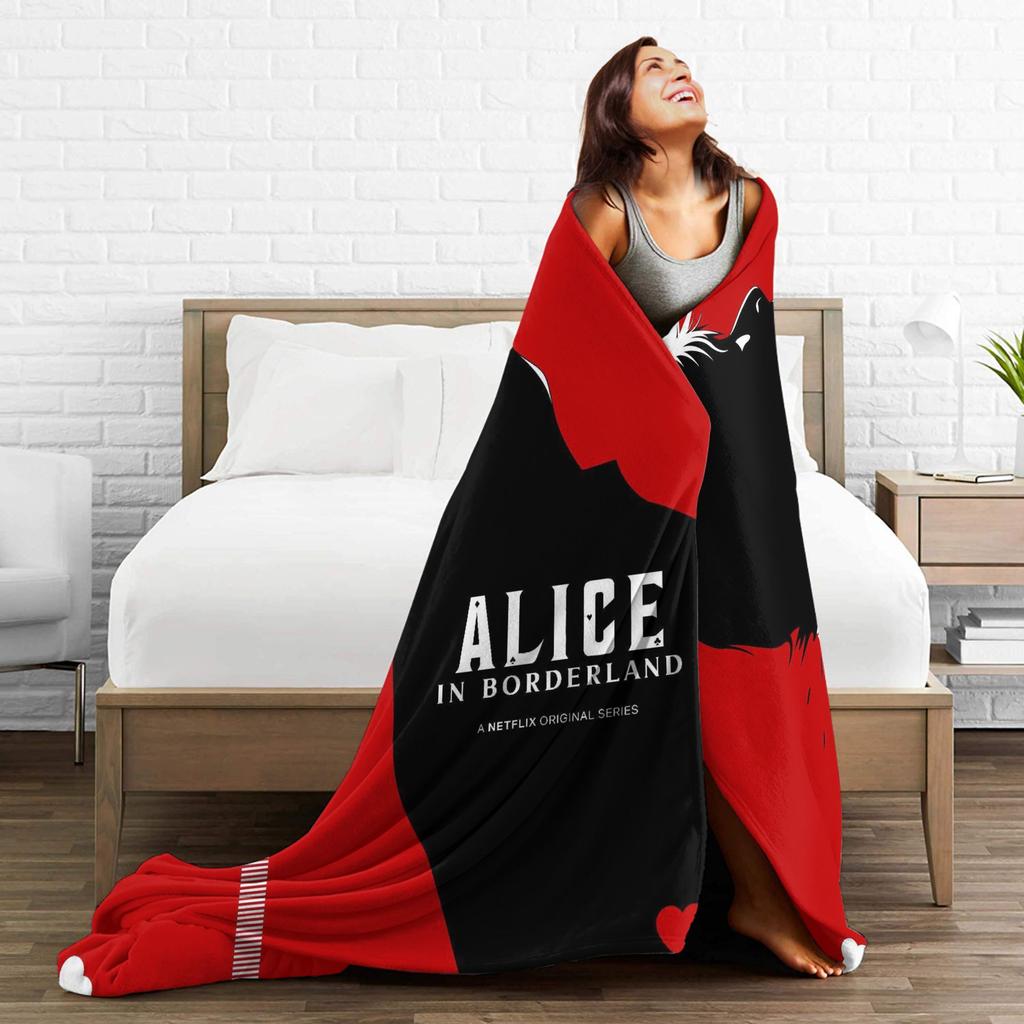 Alices In Borderland Drama Poster Blanket Quality Soft Warm Throw Blanket Winter Child Outdoor Novelty Bedspread