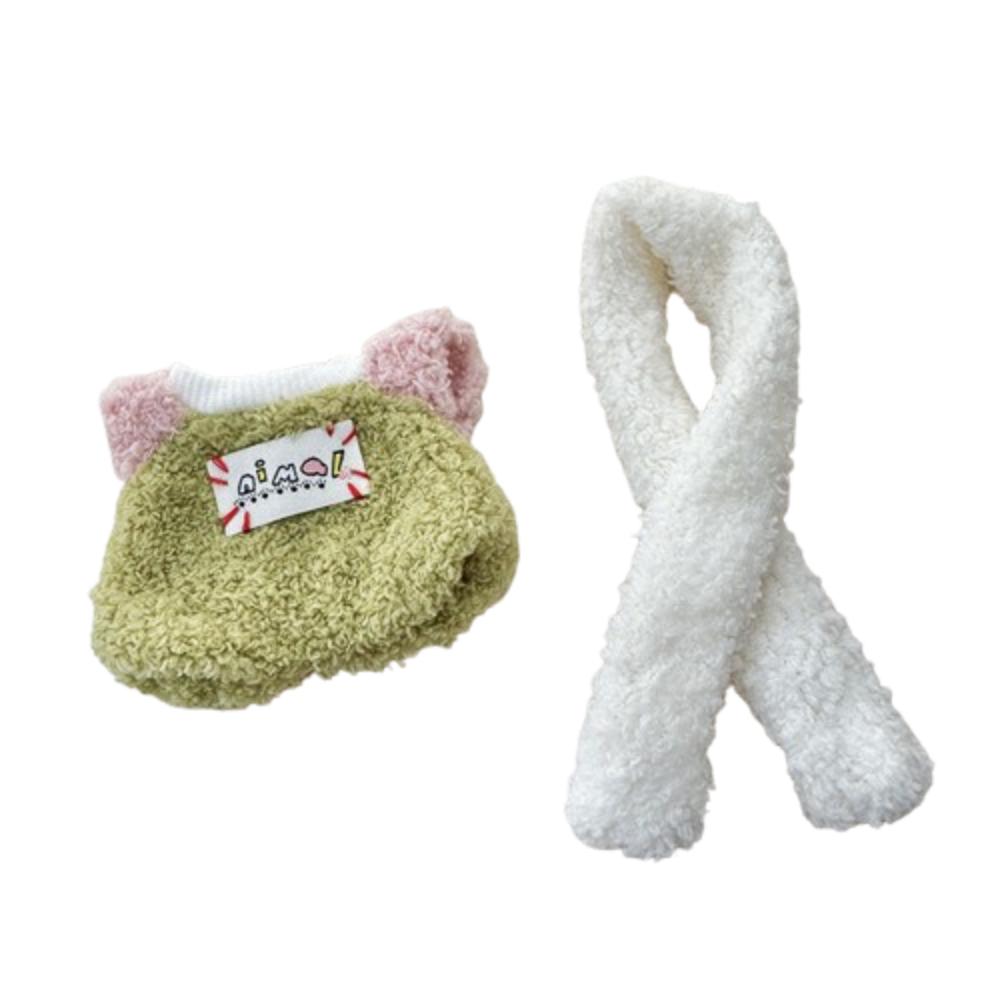 

1 set Dress Suit Sitting Party Labubu Doll Clothes Scarf Mini Cotton Doll s Clothes Baby Pendant Style 2