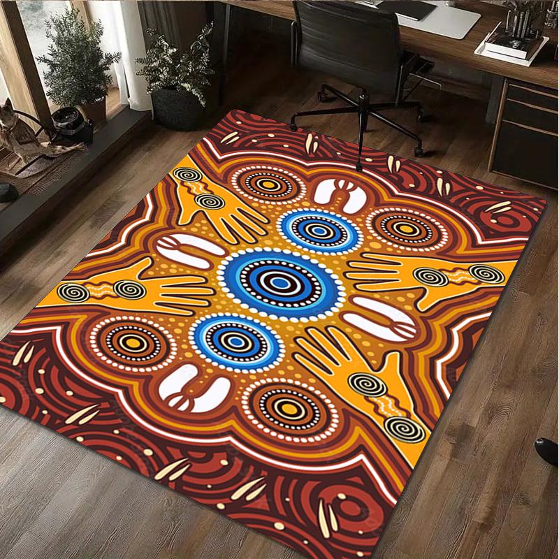 Aboriginal Rug - Home carpet Office Decorative Carpet For Living Room Bedroom Door Mat Floor Rug Computer Chair Area Rug