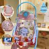 JIN MING LI 1.3L Transparent Kids' Straw Water Bottle