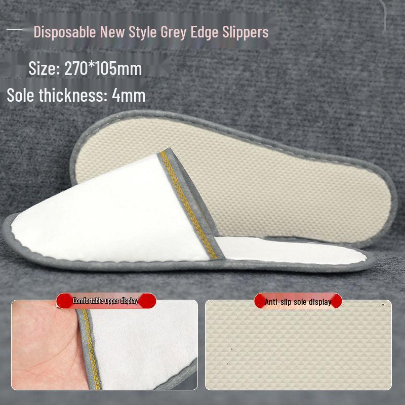 

Non-Slip Double Disposable Slippers for Hotels and Beauty Salons 50 pcs [Individually Packed]