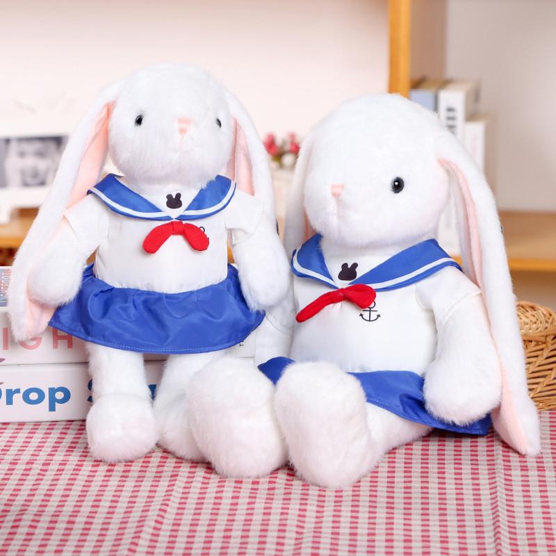 Cute Sailor Suit Cartoon Rabbit Plush Doll Toy For Kids Gift And Home Decor