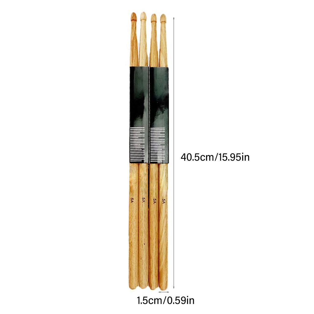 1Pair Nonslip Drumstick Lightweight 5A/7A Oak Wood Drumsticks Percussion Accessories for Beginner Student Adult