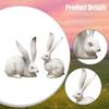 2 Pieces Figurines Animal Sculpture Craft Collectible Resin Statue Garden Decoration for Lawn