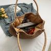 Large Capacity Weaving Underarm Bag Summer Straw Crochet Women Tote Handbag Hasp Closure Retro Beach Shoulder Bag Daily Bag 2025