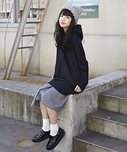 Unrelaxing UR-96W Oversized Pullover Hoodie, Size S, Black, UR-96W_BK01S001