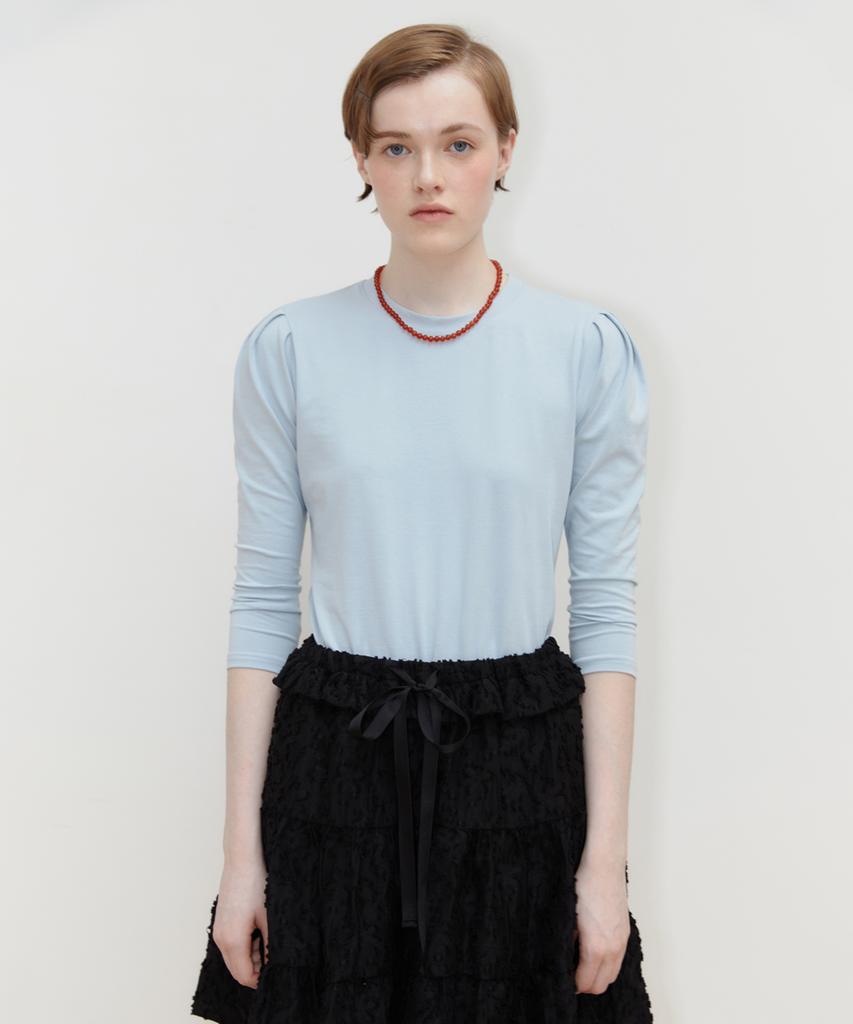 SINOON Puff Sleeve T-Shirt (Sky Blue)