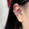 Edelstahl Zirkonia Hantel Knorpelohrringe mit Teufelsteckern, Auf Lager