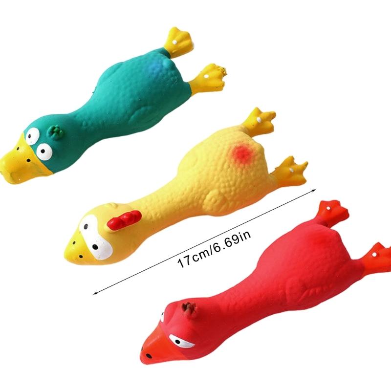 Pet Toy Teething Toy Chicken Toy with Sound Molar Pet Chew for Teething Toy Chicken Reward Molar Toy for Puppy