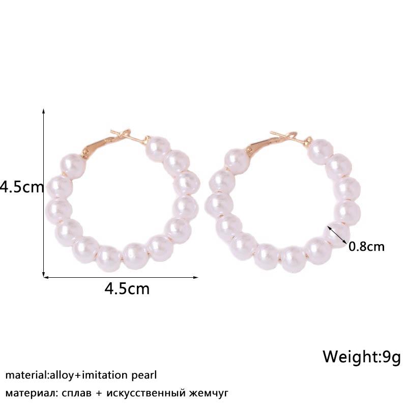 Imitaiton Zircon Hoop Earrings for Women Elegant Korean Fashion Girls Ear Accessories White Color Zircon Earrings Wedding Zircon