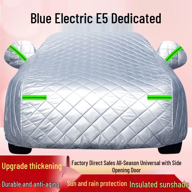 Seres Lan Dian E5 Car Cover: Anti-Hail, Anti-Snow, Sun & Rain Protection, Thickened Cotton Quilt for Insulation. Seres Lan Dian E5
