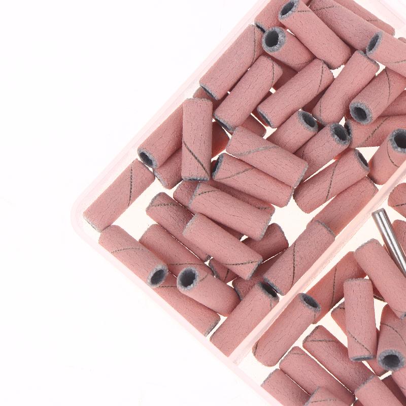 3.1Mm 80Pcs Mini Nail Sanding Bands Electric Machine Nail Drill Bits Acrylic Polish Remover Files Nails Accessory Tool