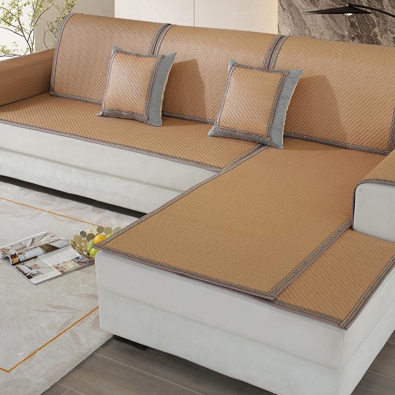 

Новинка лета, коврик из ротанга, прохладная гостиная, чехол для диванной подушки, шарф, простое высококачественное плетение, зимнее и летнее двойное использование. 70*70