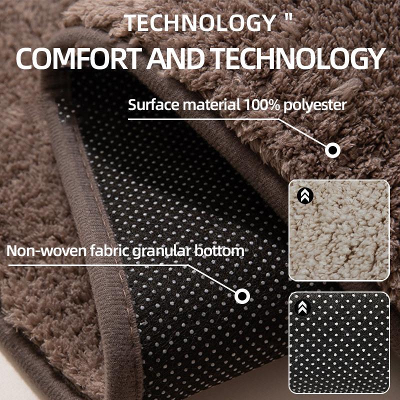 Imitation Cashmere Floor Mat Household Toilet Four-Piece Carpet Bathroom Water-Absorbing Non-Slip Mat Bathroom Dirt-Resistant Door Mat