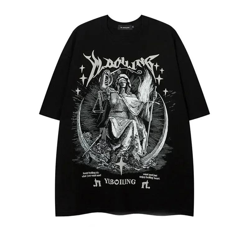 

Футболка из хлопка в стиле хип-хоп, летняя, свободного покроя, с коротким рукавом и круглым воротником, мужская футболка в стиле Харадзюку, женская одежда XXXXXL