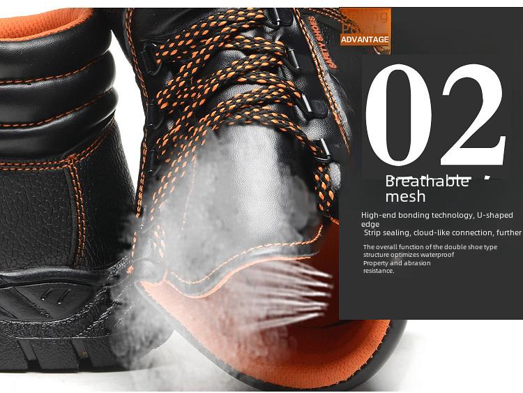 Steel Toe Cap Black Work Boots: Anti-Smash & Puncture-Resistant Safety Shoes