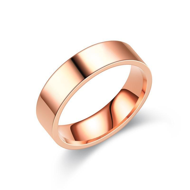 Ins Style Simple Plain Stainless Steel Fashion Ring for European and American Markets