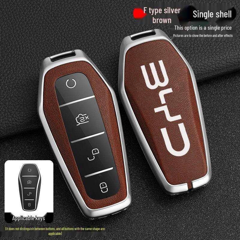 BYD Han Key Case for Qin Pro, Song Max, New Energy, Tang, Song Plus - Metal Shell Car Bag Buckle.