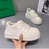 Board shoes women's spring and autumn thick soles increase in height 2025 new popular popular versatile white shoes student leisure sports white shoes