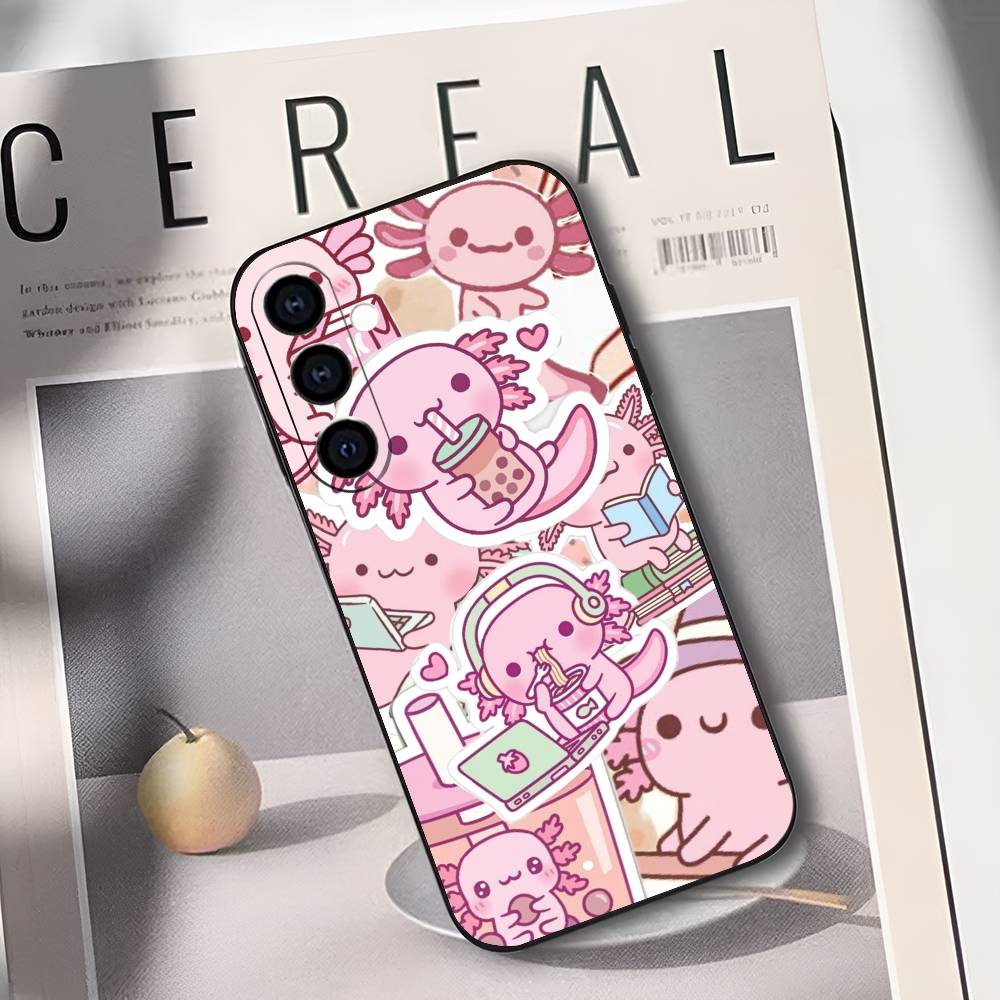 Cartoon Cute Axolotl Phone Case Silicone Soft For Samsung Galaxy A73,A72,A71,A70,A53,A52,A51