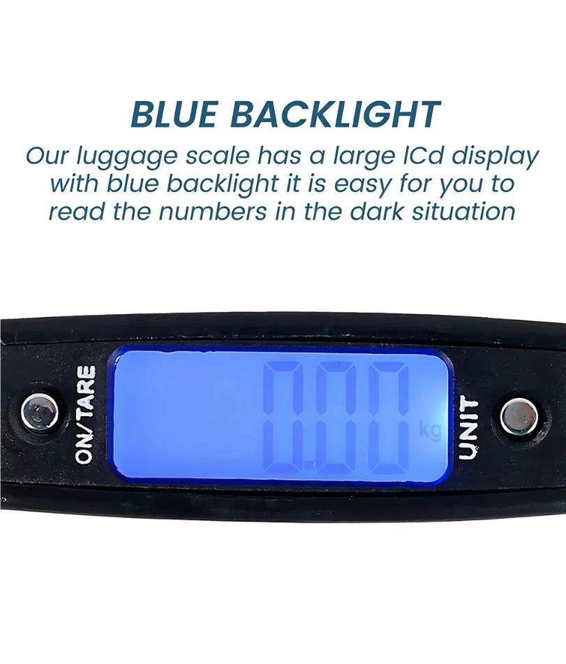 50kg Digital Luggage Scale Portable Suitcase Scale Handheld Electronic Scales Backlight Digital Display Travel Accessories