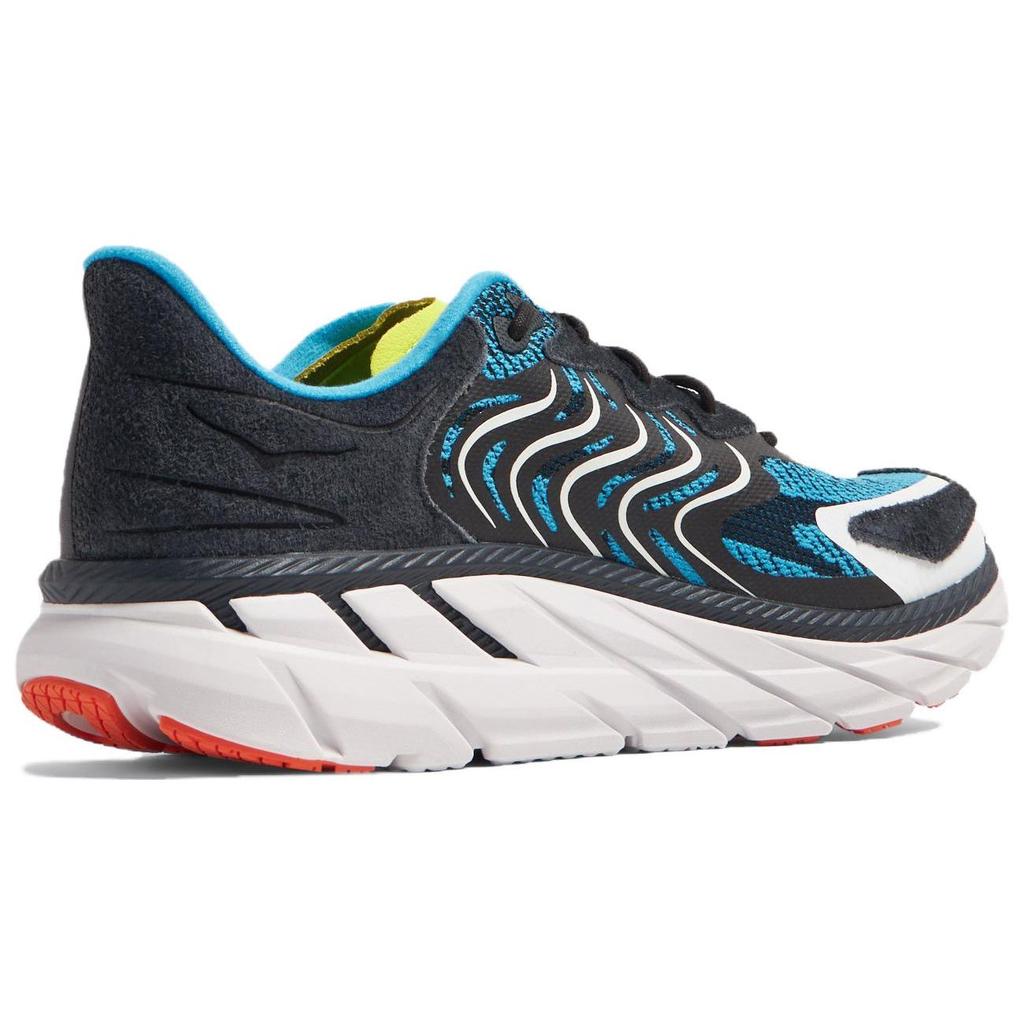 HOKA One One Clifton Ls Comfortable Lightweight Non-Slip Low-Top Running Shoes Men Sneaker Black Blue 1141550-BDVB