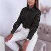 Women's Versatile Spring/Autumn Lace Hollow Long-Sleeve Shirt