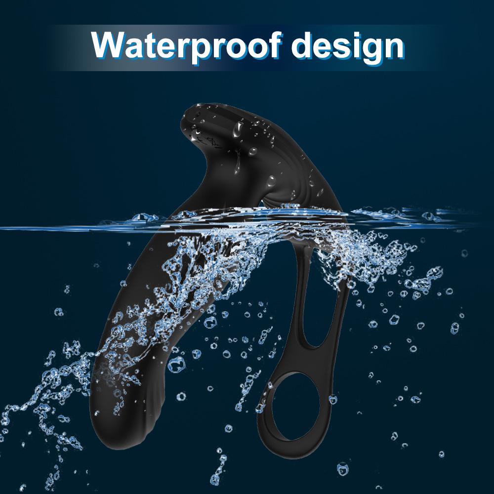 Prostata-Massagegerät & Doppelring-Analplug-Vibrator mit Heizung für Männer