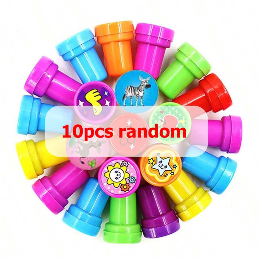 10pcs Cartoon Graffiti Seal Multi Styles Graffiti Tools Student Award Stamp Art Drawing Graffiti Accessories Birthday Party Gift