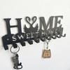 New Metal Key Holder Black Accessories Key Wall Hook with Screws Key Hanger Home Decoration