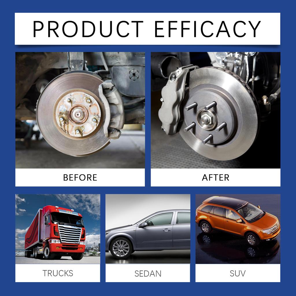 Автомобильный очиститель тормозов Удаляет ржавчину Продлевает срок службы тормозной системы Высокоэффективная полировка тормозов Восстановление Обслуживание автомобиля